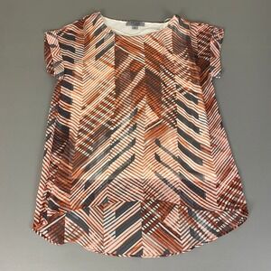 Ruff Hewn Blouse Top Women's Size Large Colorful Geometric Print‎ Lightweight